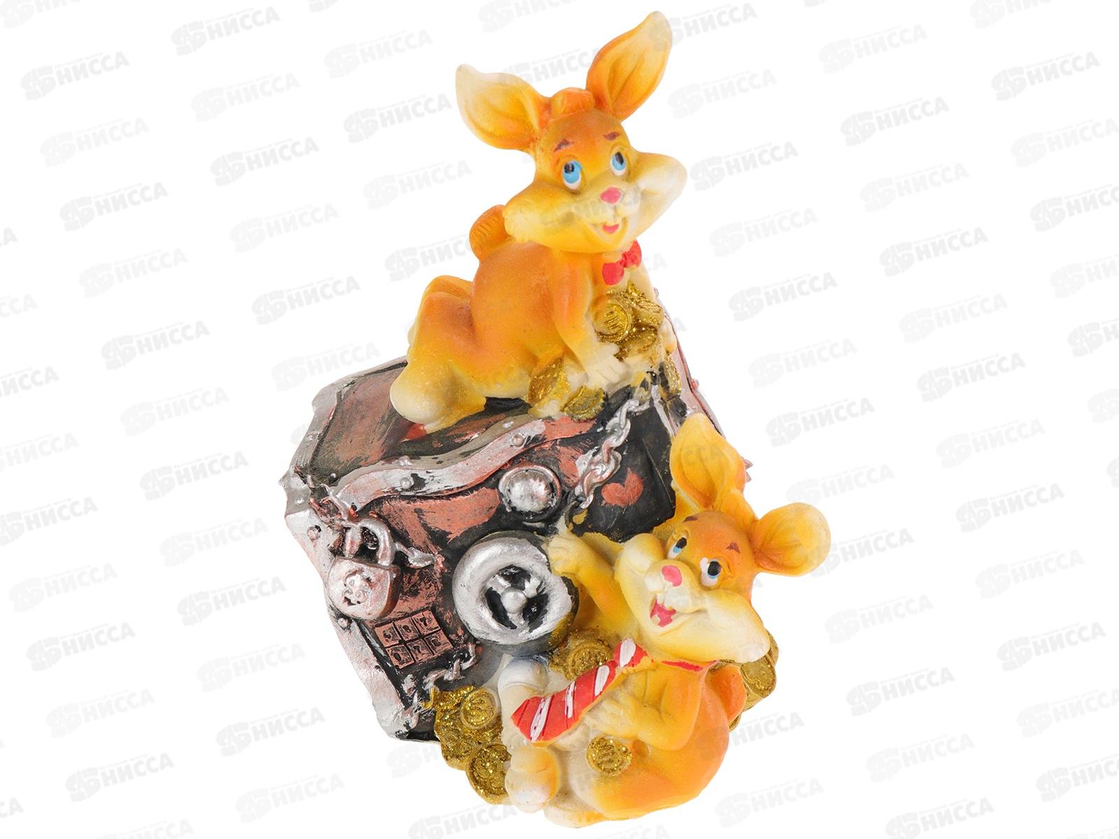 Копилка &quotЗайка с сундуком, в ассортименте, НПР-7394  *48