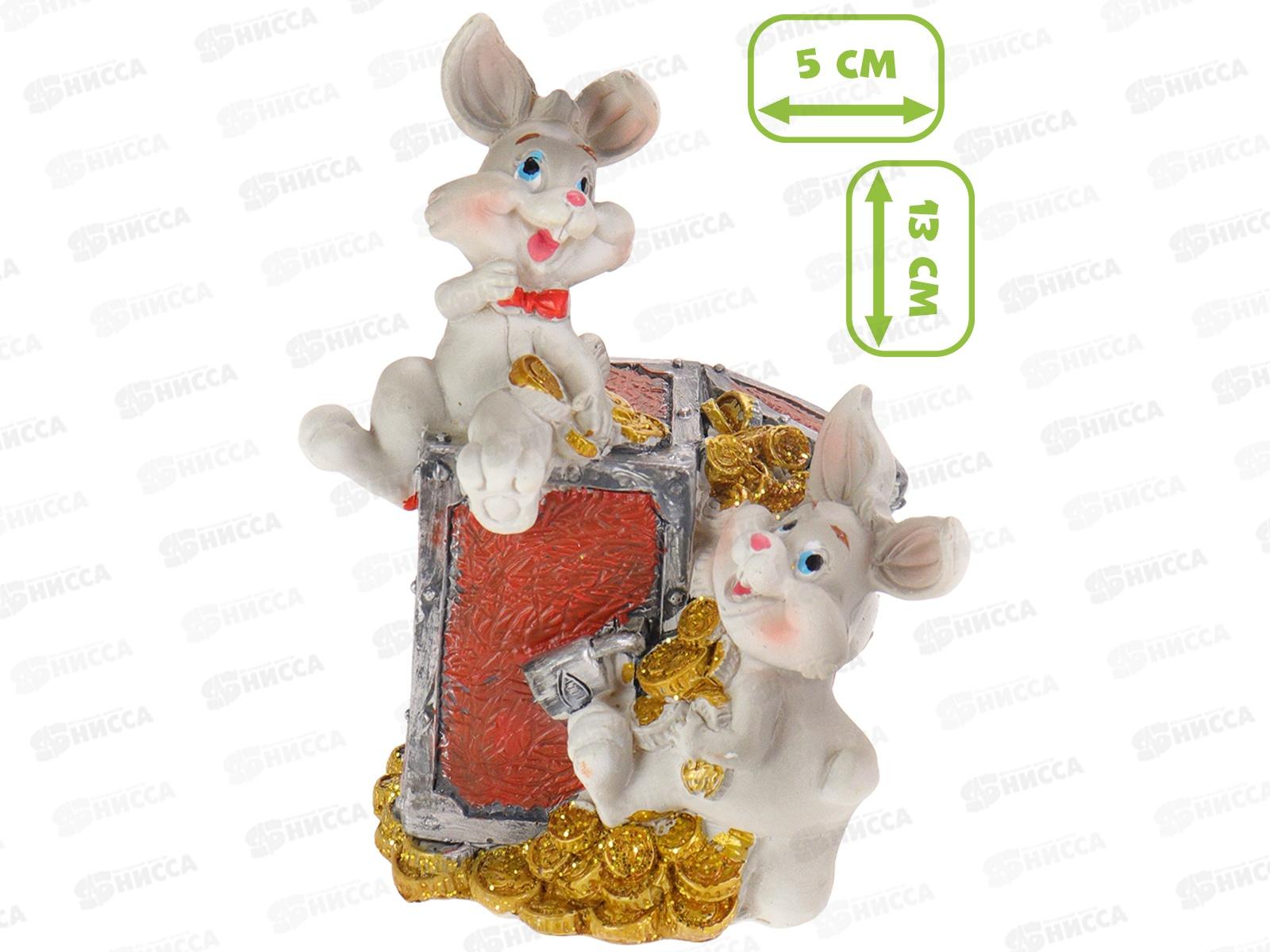 Копилка &quotЗайка с сундуком, в ассортименте, НПР-7394  *48