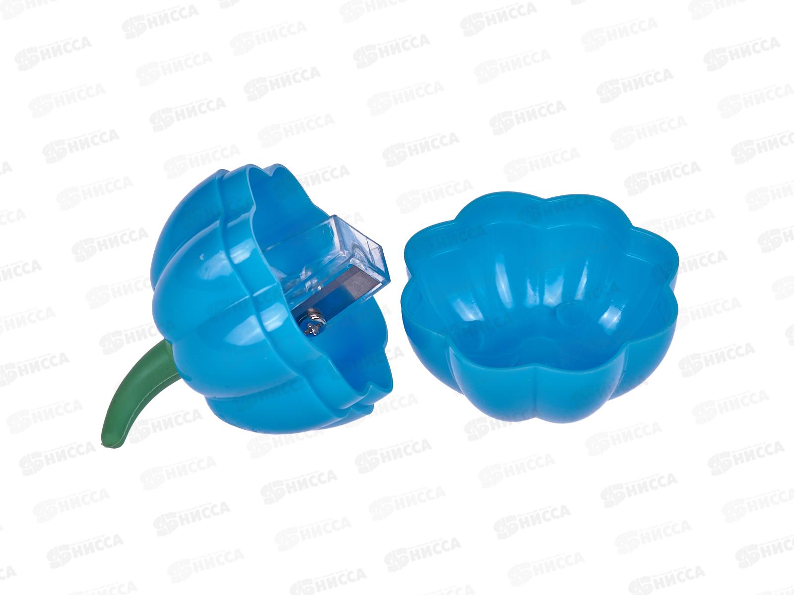 Точилка Basir Тыква пласт., контейнер+ластик асс.MC-4619 *54