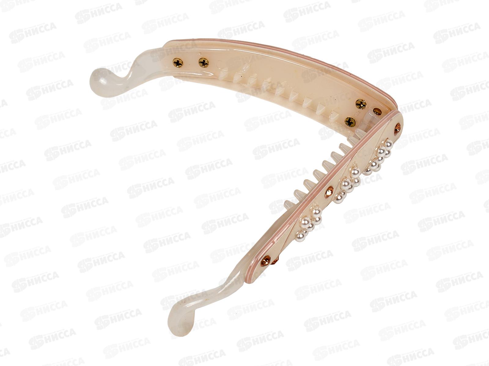 Заколка для волос Банан стразы, жемчуг №3438