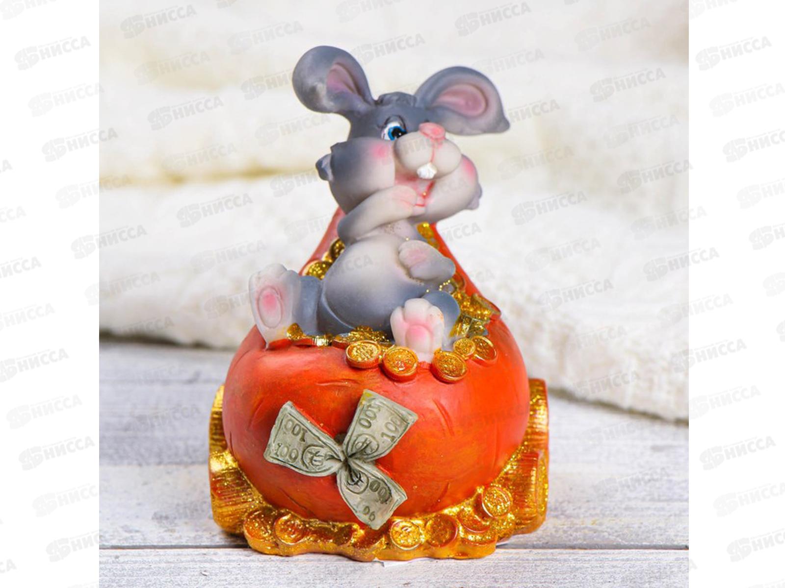 Копилка  &quotЗайка катается&quot серый 11*9*10см 7916090