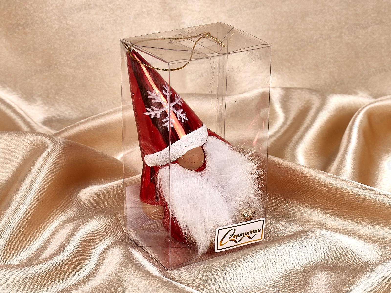 Елочная игрушка Веселый лесовичек 6,5*13см красный 916-0705