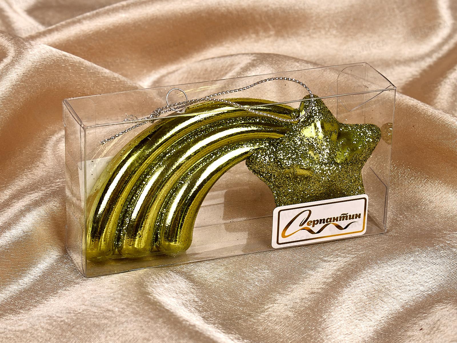 Елочное украшение Звезда желаний 11*5*1,5см зеленый 916-0810