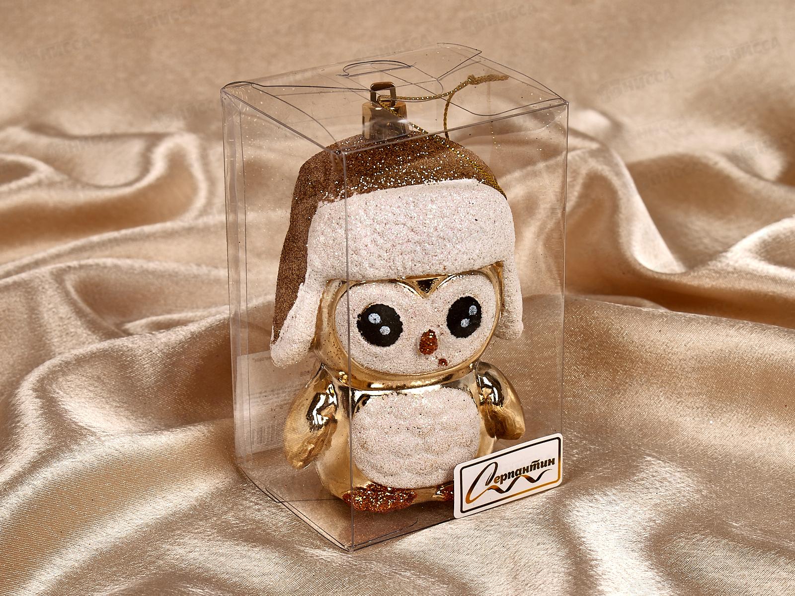 Елочное украшение Новогодний пингвин 7*11см шампань 916-0698