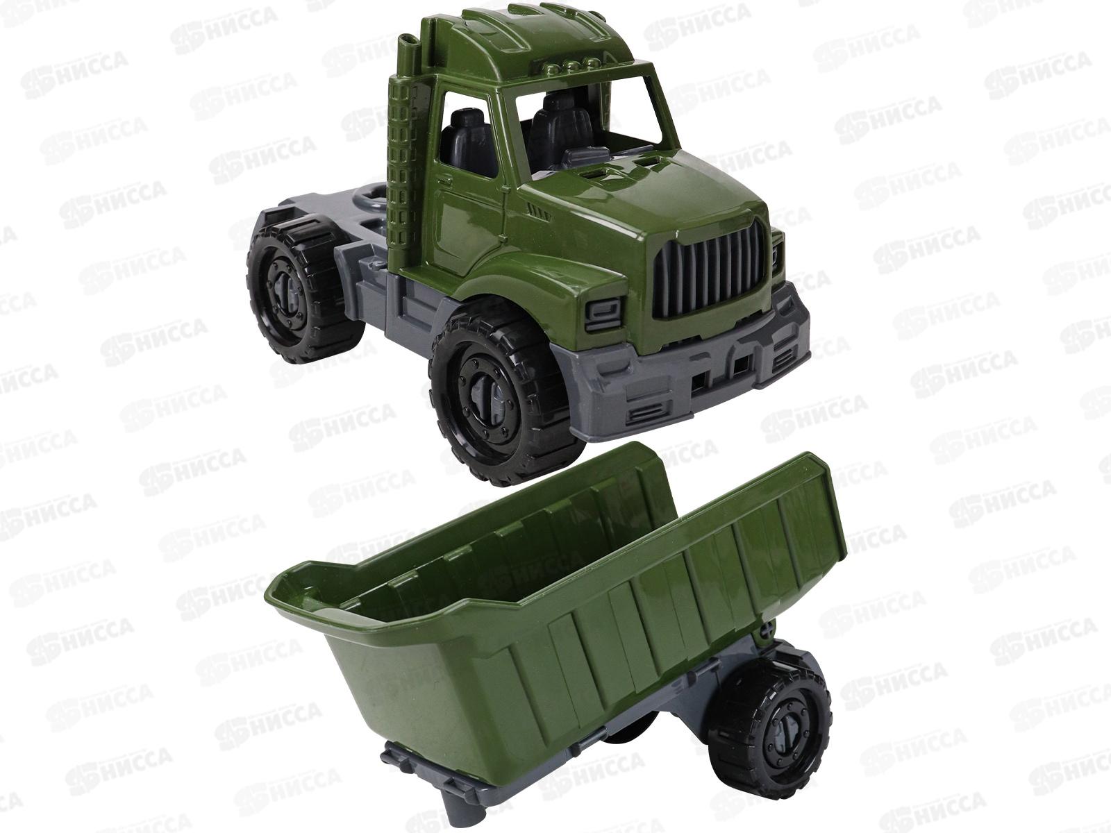 Машинка Тягач &quotБизон&quot с прицепом Военный, И-5112 *20