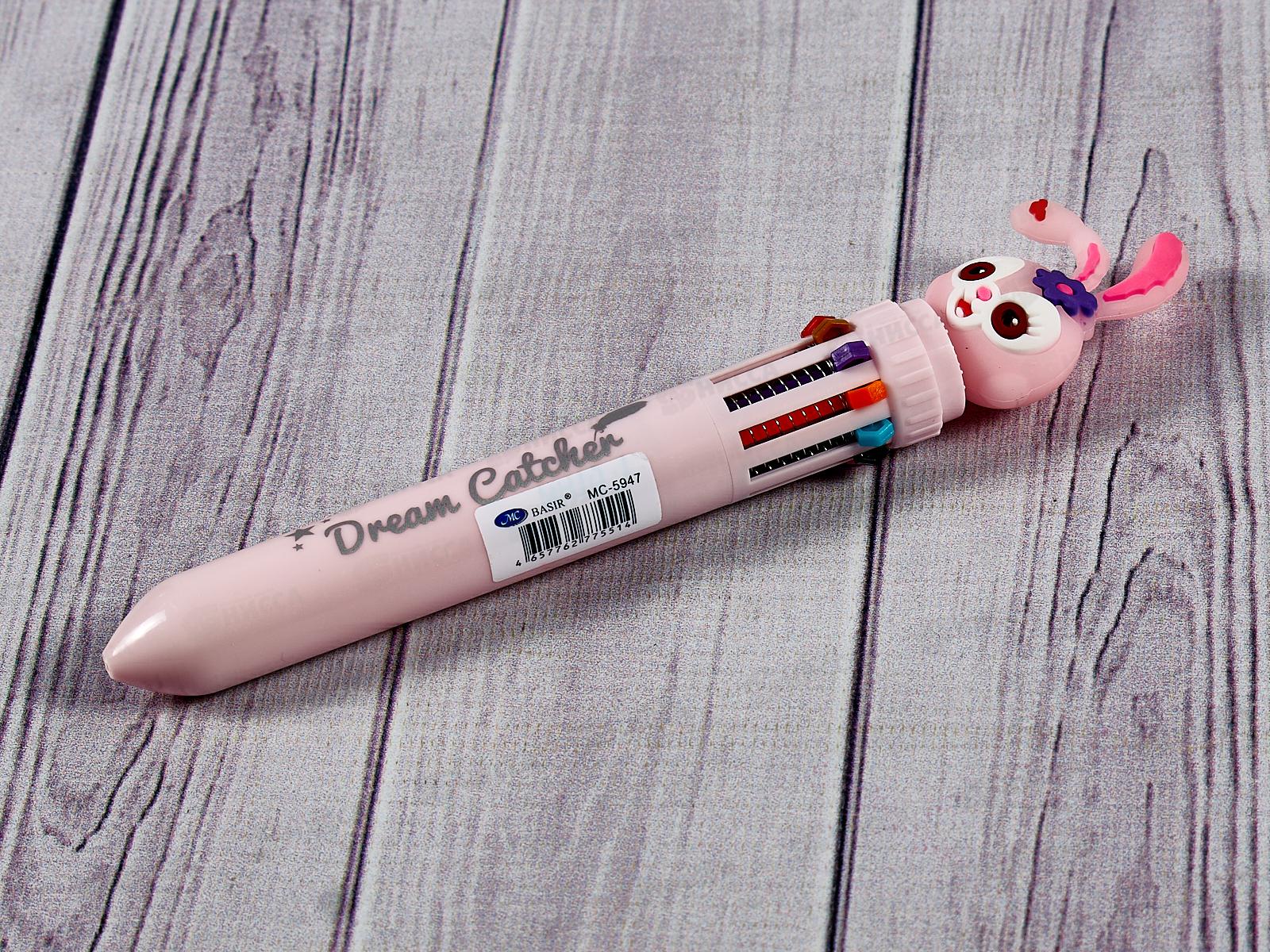 Ручка автоматическая  BASIR 10-х цветной корпус детская &quotЗайка&quot MC-5947 *36