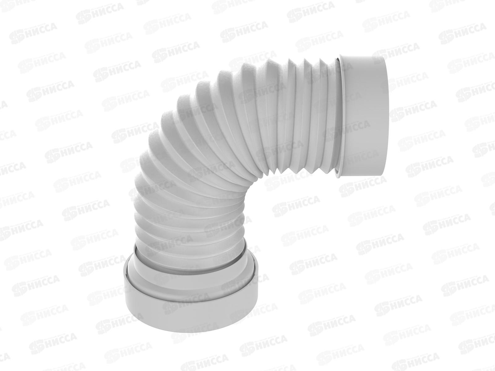 Удлинитель гибкий для унитаза армированный 200-340мм, с фановым выходом, T911 *27