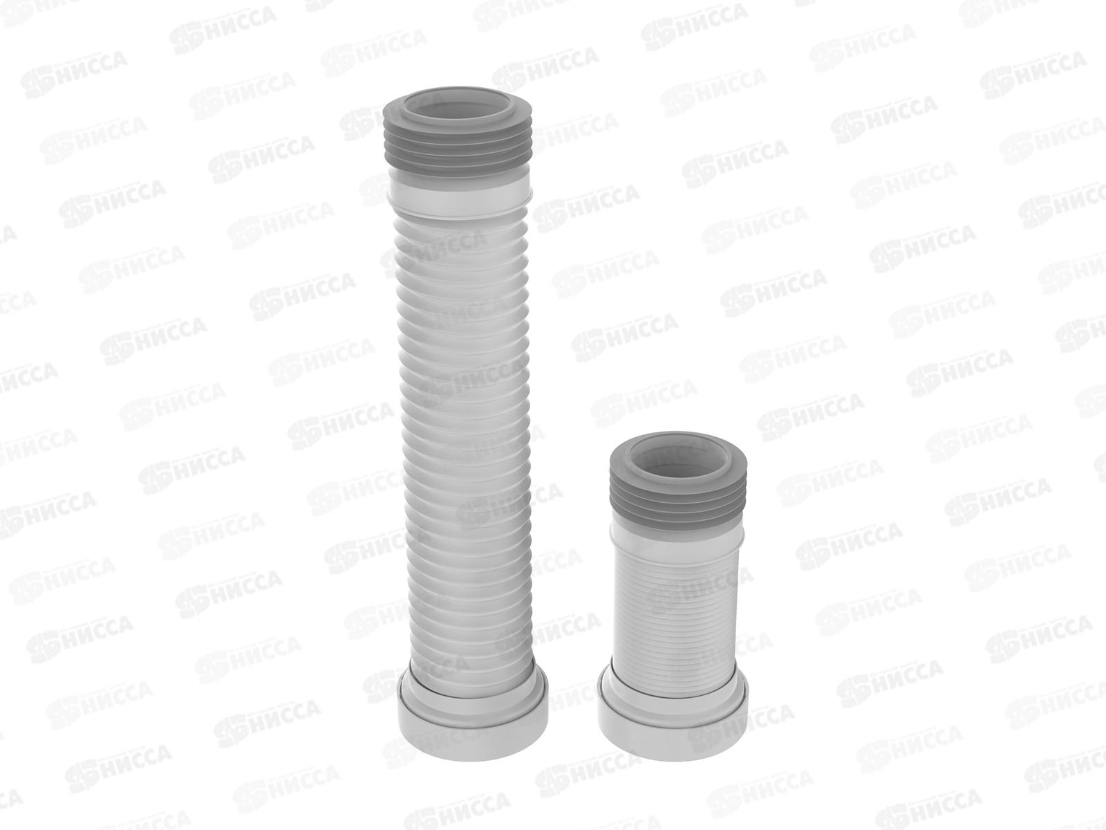 Удлинитель гибкий для унитаза армированный 280-560мм с гребенкой 114мм, T928 *18