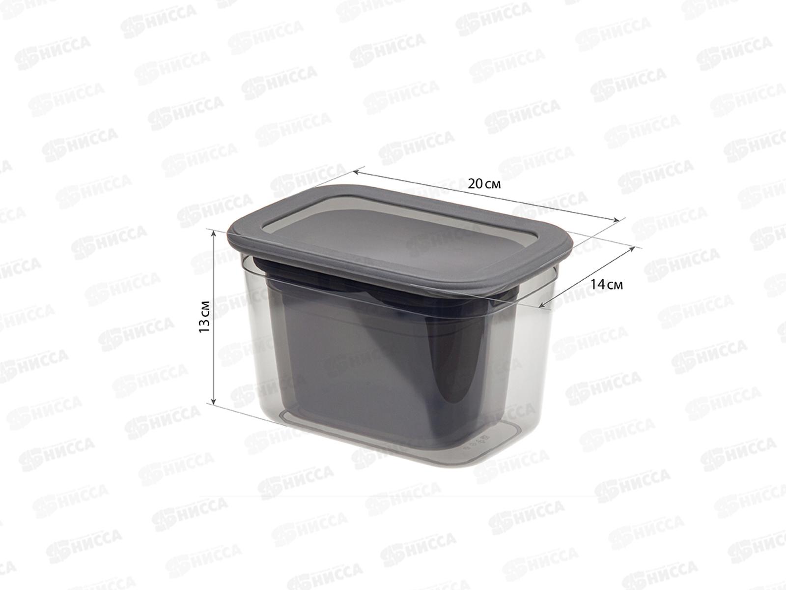 Емкость для продуктов &quotРЕСПЕКТ&quot набор (0,8+1,3+2,3л) Графитовый М1265 *9