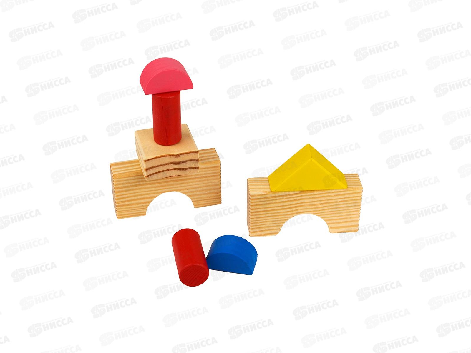 Конструктор деревянный Цветные строительные блоки (32,5х19см) AN02221