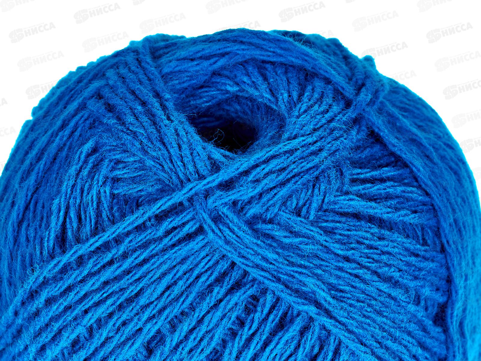 Пряжа Полушерстяная 40% шерсть 60% акрил 250г Небо