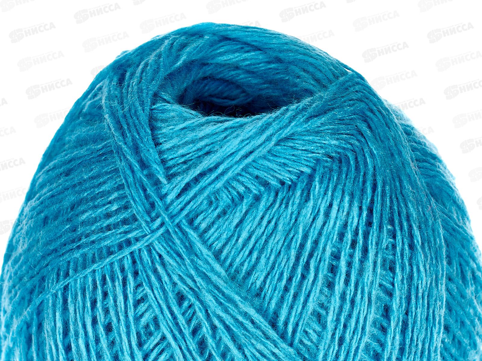 Пряжа Полушерстяная 40% шерсть 60% акрил 250г Бирюза
