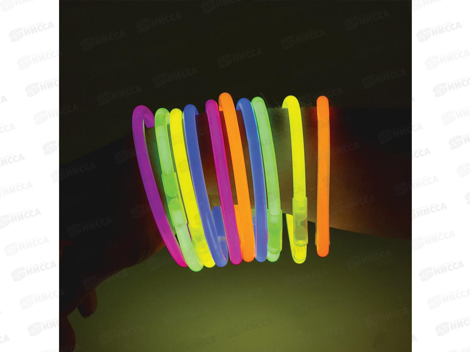 Светящиеся (неоновые)палочки-браслеты Юнландия,10шт,662595*10