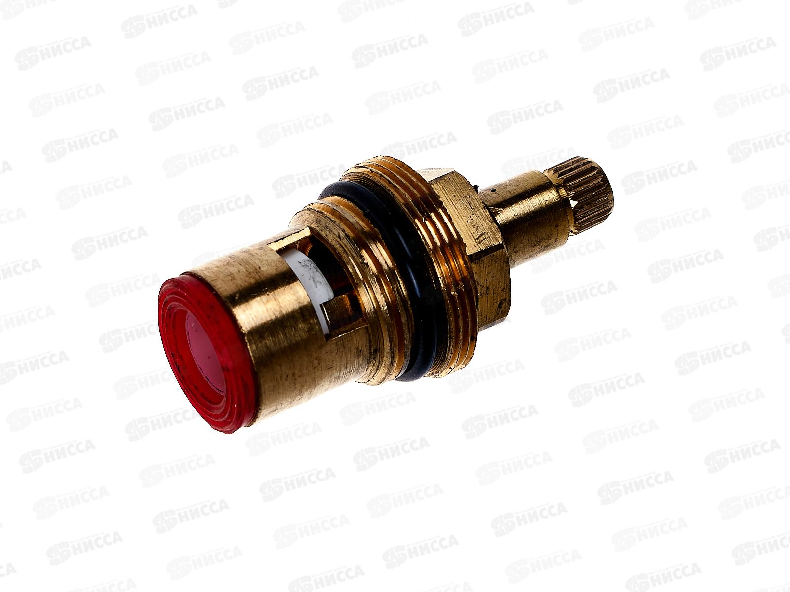 Кран-букса 1/2 24 шлицевая металлокерамическая., латунь, 180°, ЛЮКС, 101085