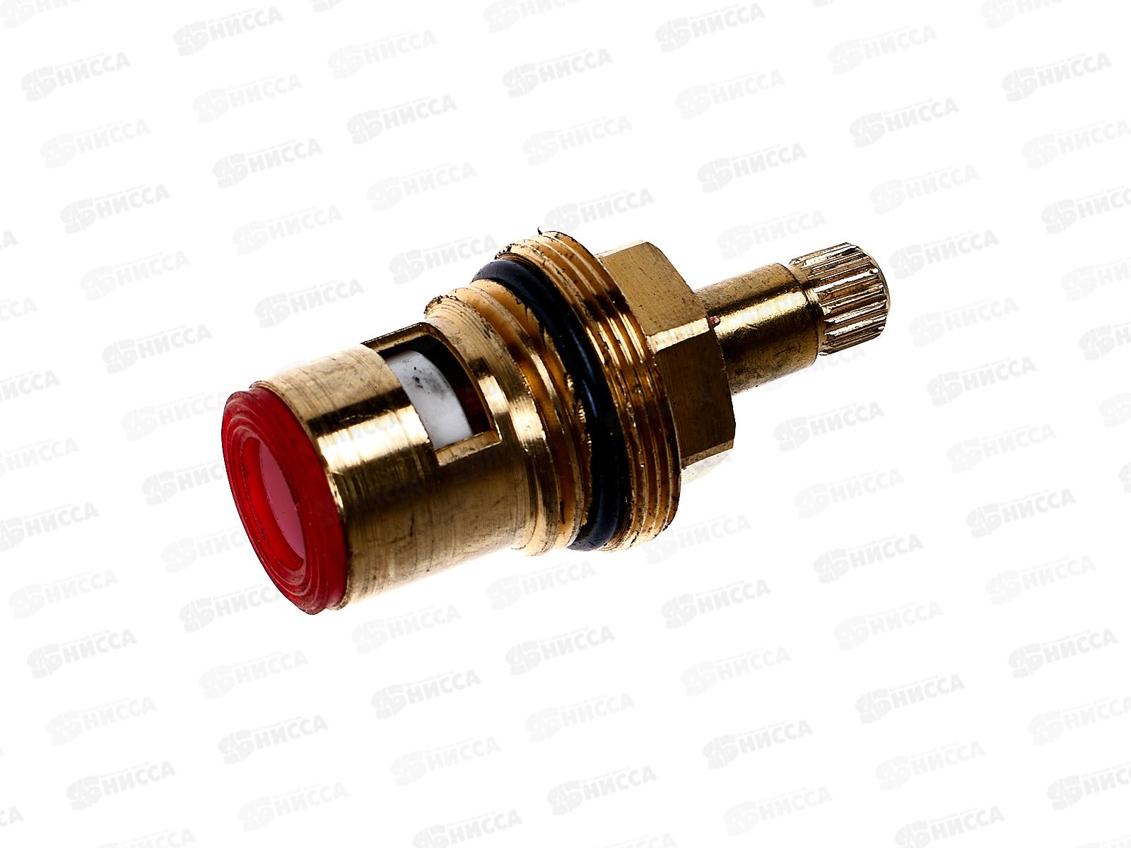 Кран-букса 1/2 20 шлицевая металлокерамическая, латунь, 180°, ЛЮКС, 101086