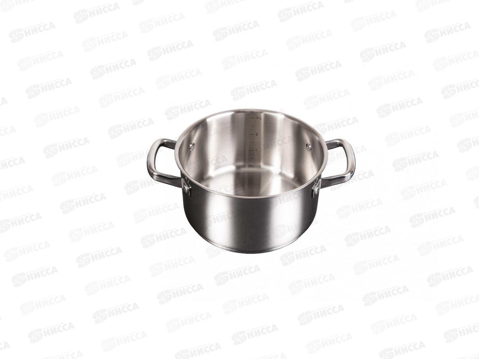 Кастрюля 3л &quotLEON&quot д.20см со стеклянной крышкой, LN-CA3020G