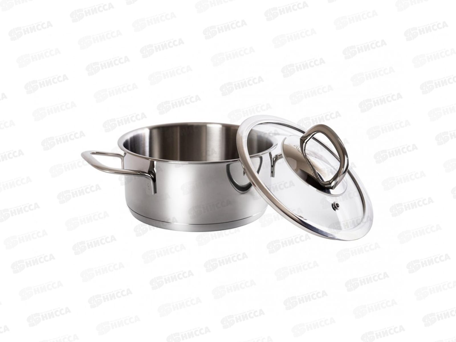 Кастрюля 1,2л &quotSAFIA&quot д.16см со стеклянной крышкой, SF-CA1216G