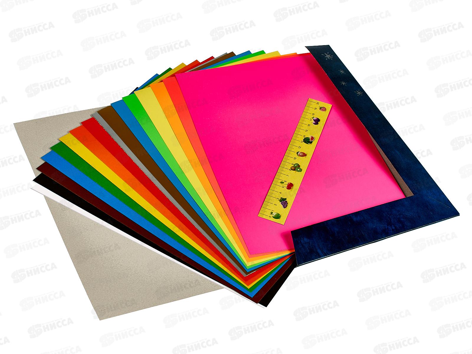 Цветной картон  ЛХ А4 16л  16цв Жар-Птица НК-6383 *20