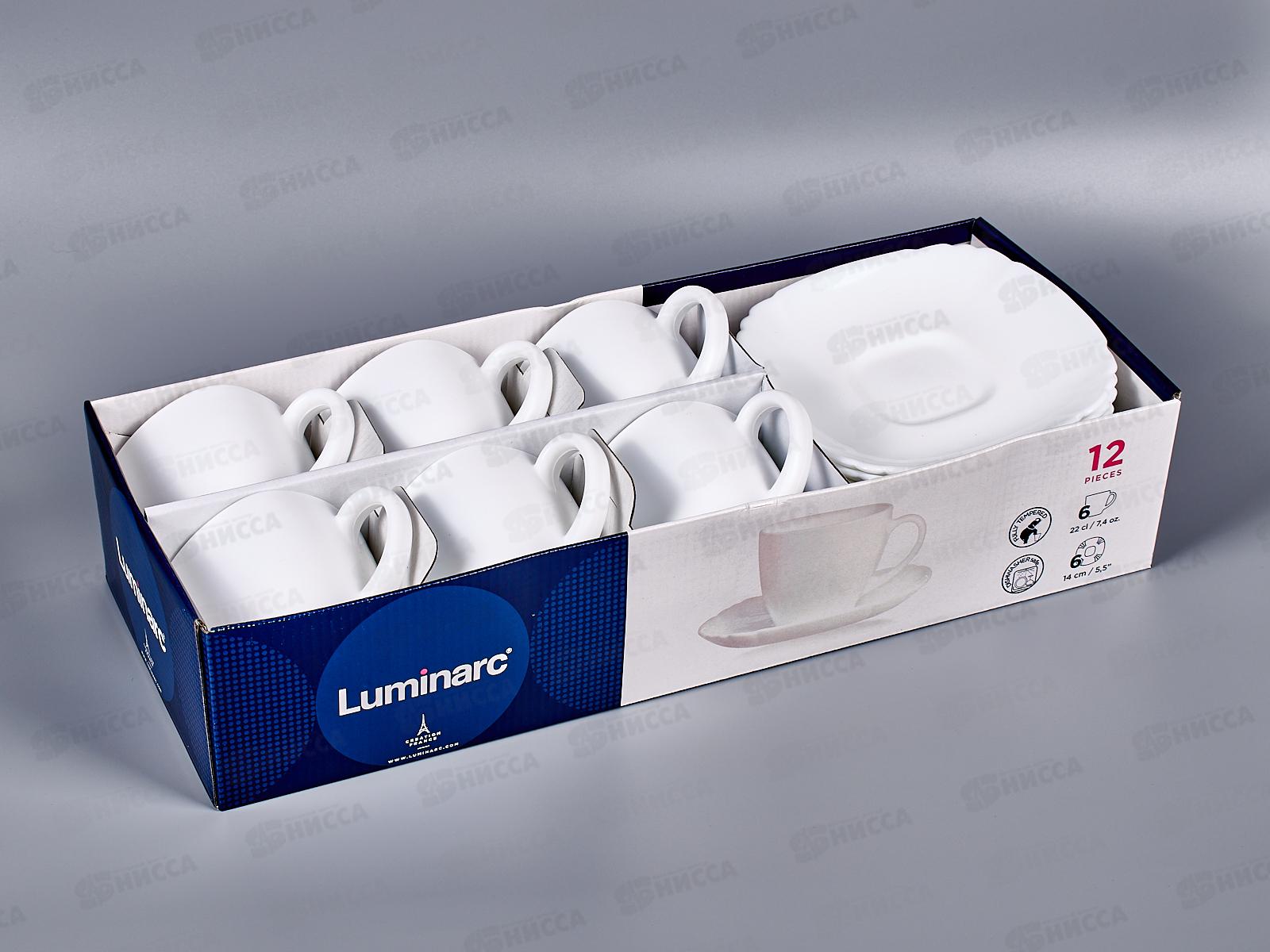 Набор чайный Бэйсик белый 12пр. 220мл Q5853