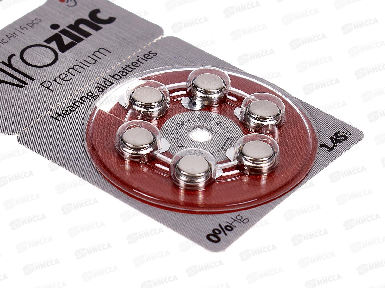 Батарейки Perfeo ZA312/6BL Airozinc Premium, для слуховых аппаратов *6/60