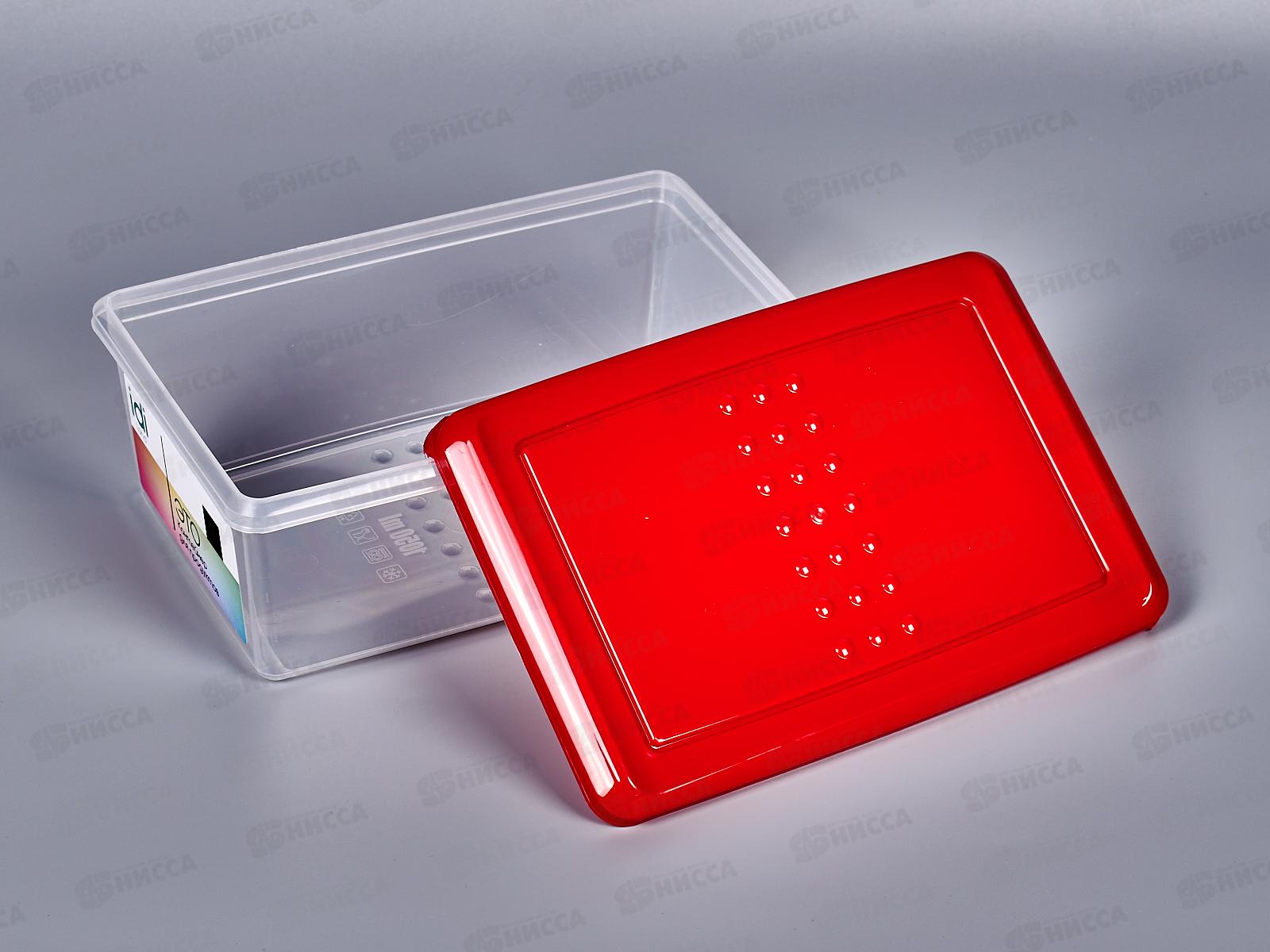 Контейнер для продуктов &quotAsti&quot прямоугольный 1,05л красный 221100206/03 *24