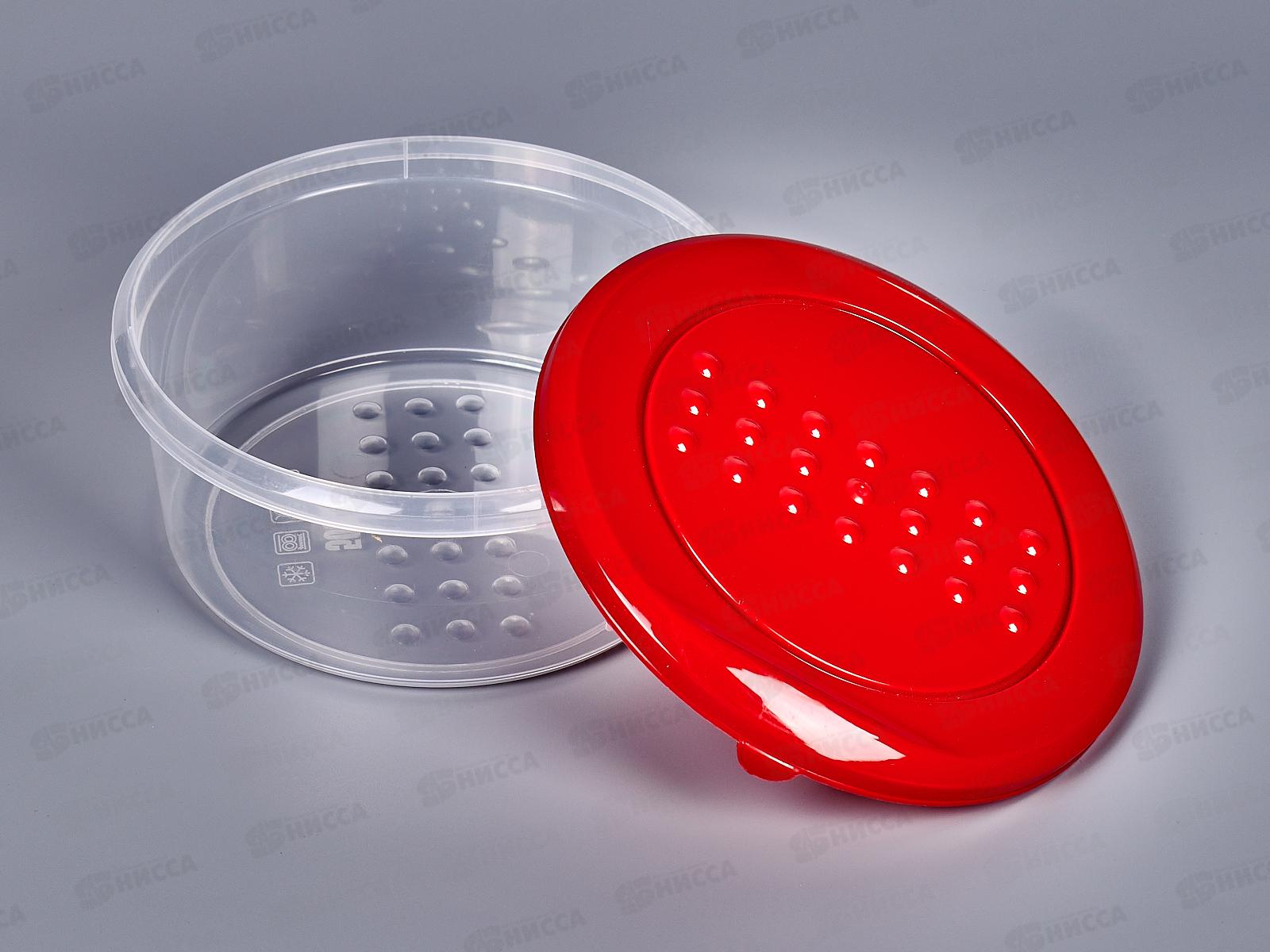 Контейнер для продуктов &quotAsti&quot круглый 0,5л красный 221100506/03*26