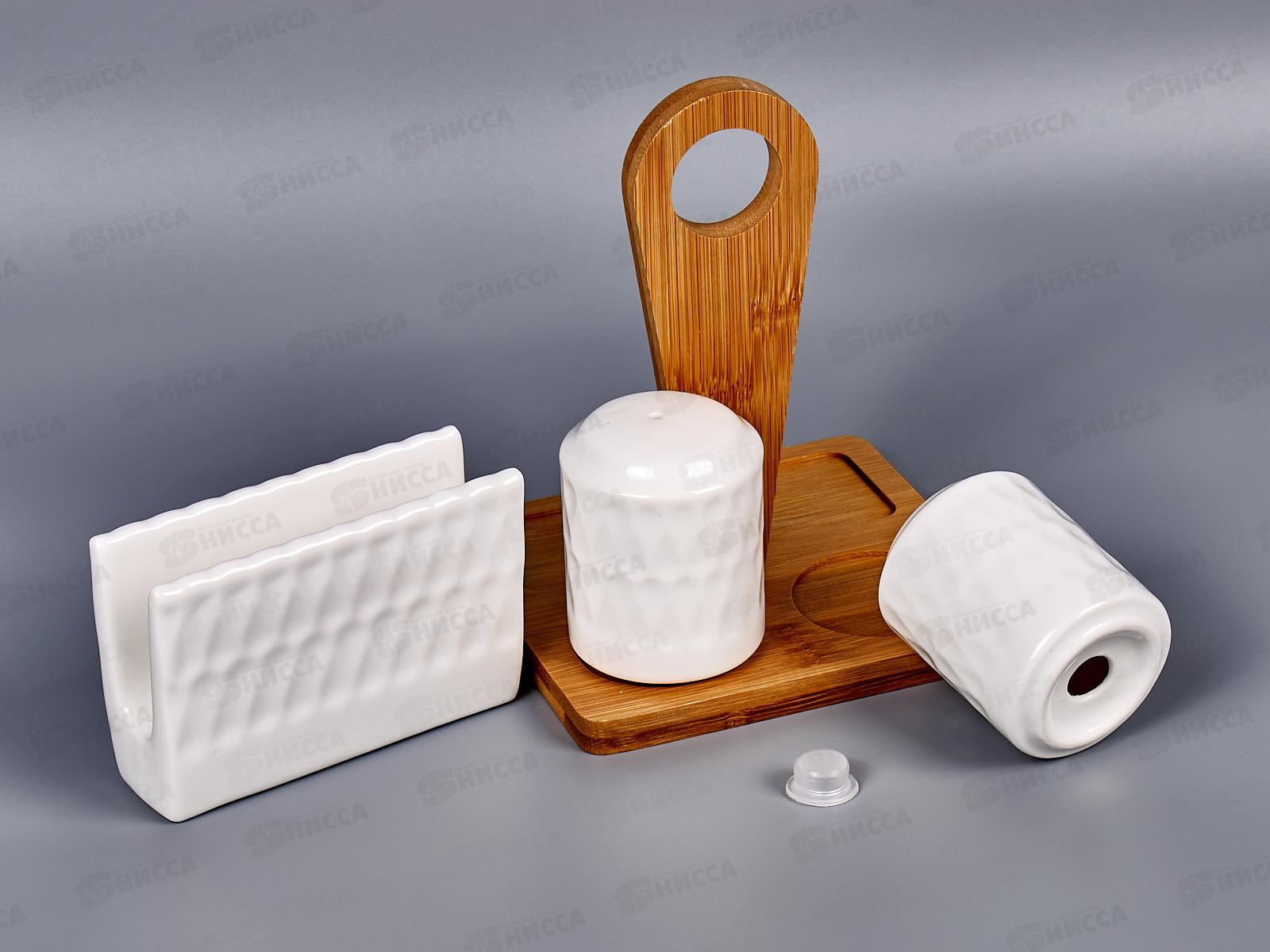 Набор для специй 3пр Naturel, на бамбук. подставке п/у 2630288 *36