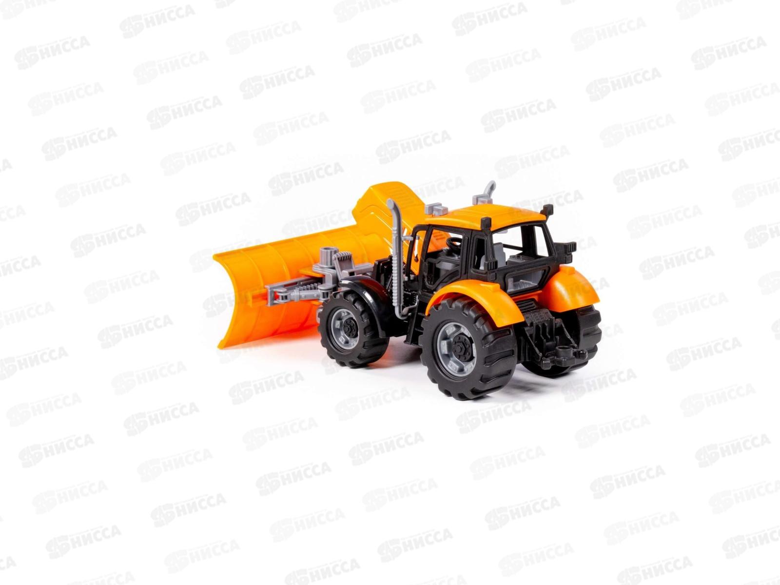Трактор &quotПрогресс&quot с лопатой-отвалом (оранжевый) в коробке, 91765  *8