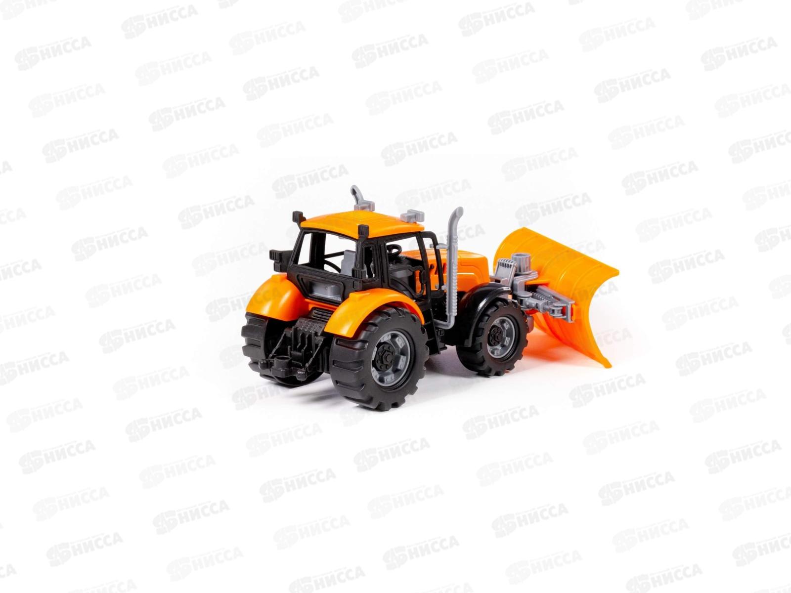 Трактор &quotПрогресс&quot с лопатой-отвалом (оранжевый) в коробке, 91765  *8