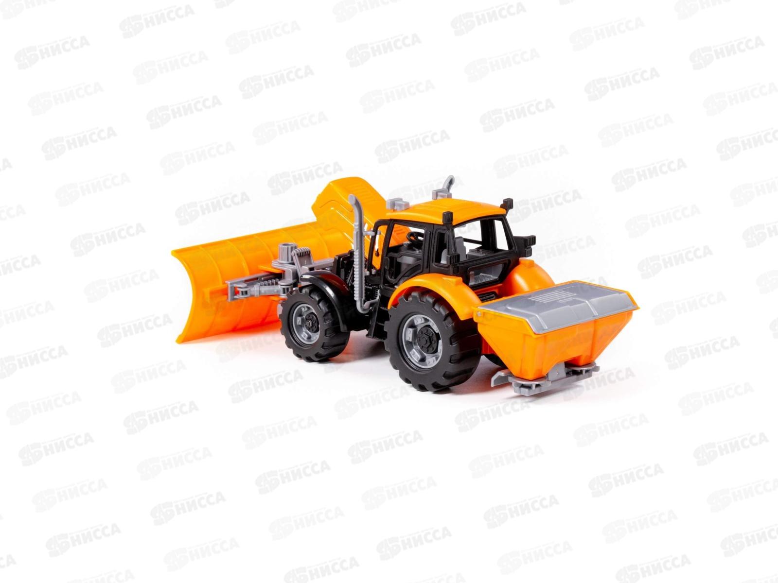 Трактор &quotПрогресс&quot снегоуборочный (оранжевый) в коробке, 91772  *8