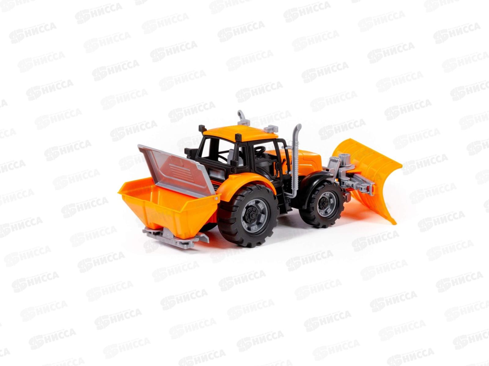 Трактор &quotПрогресс&quot снегоуборочный (оранжевый) в коробке, 91772  *8