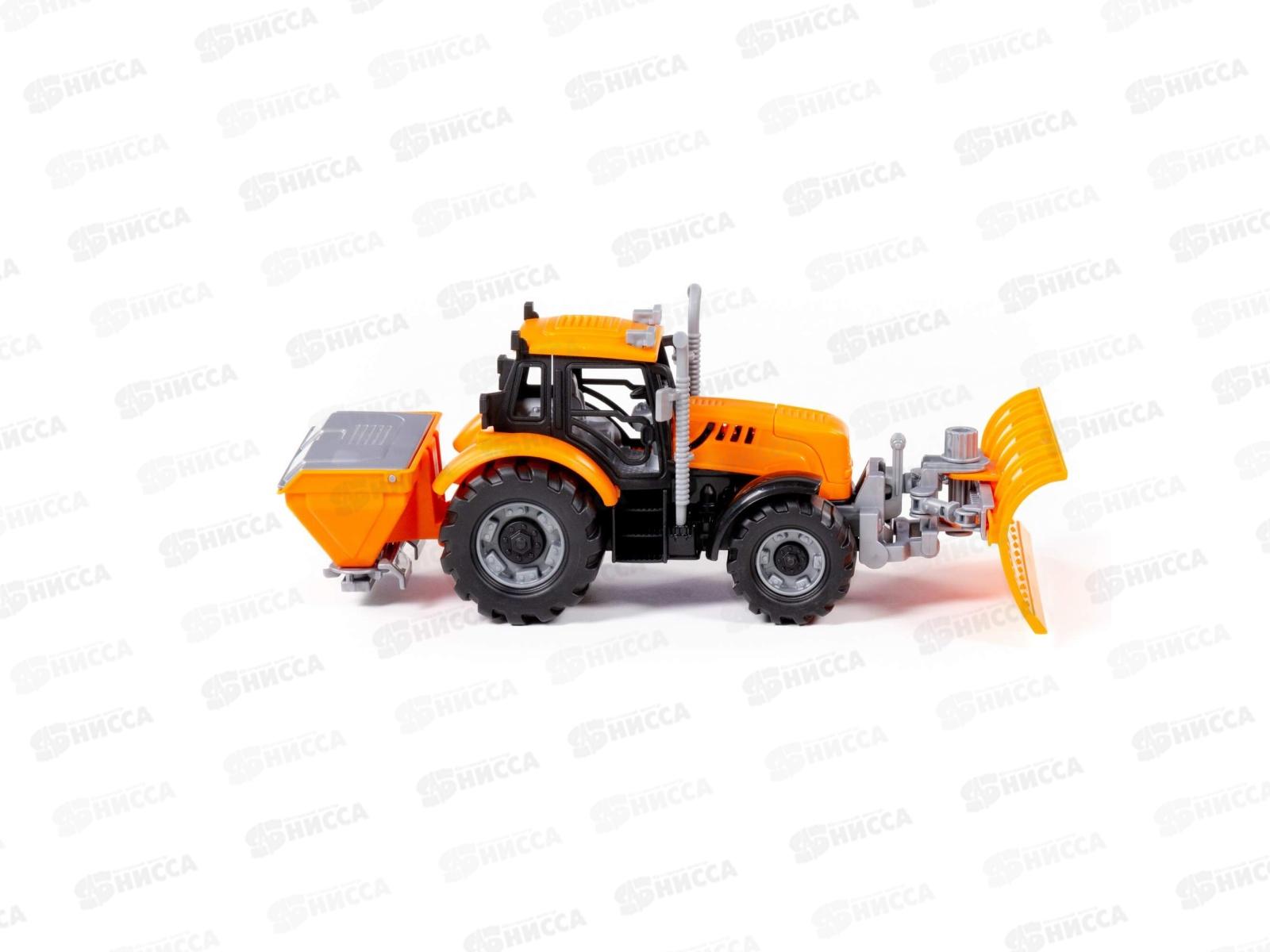 Трактор &quotПрогресс&quot снегоуборочный (оранжевый) в коробке, 91772  *8