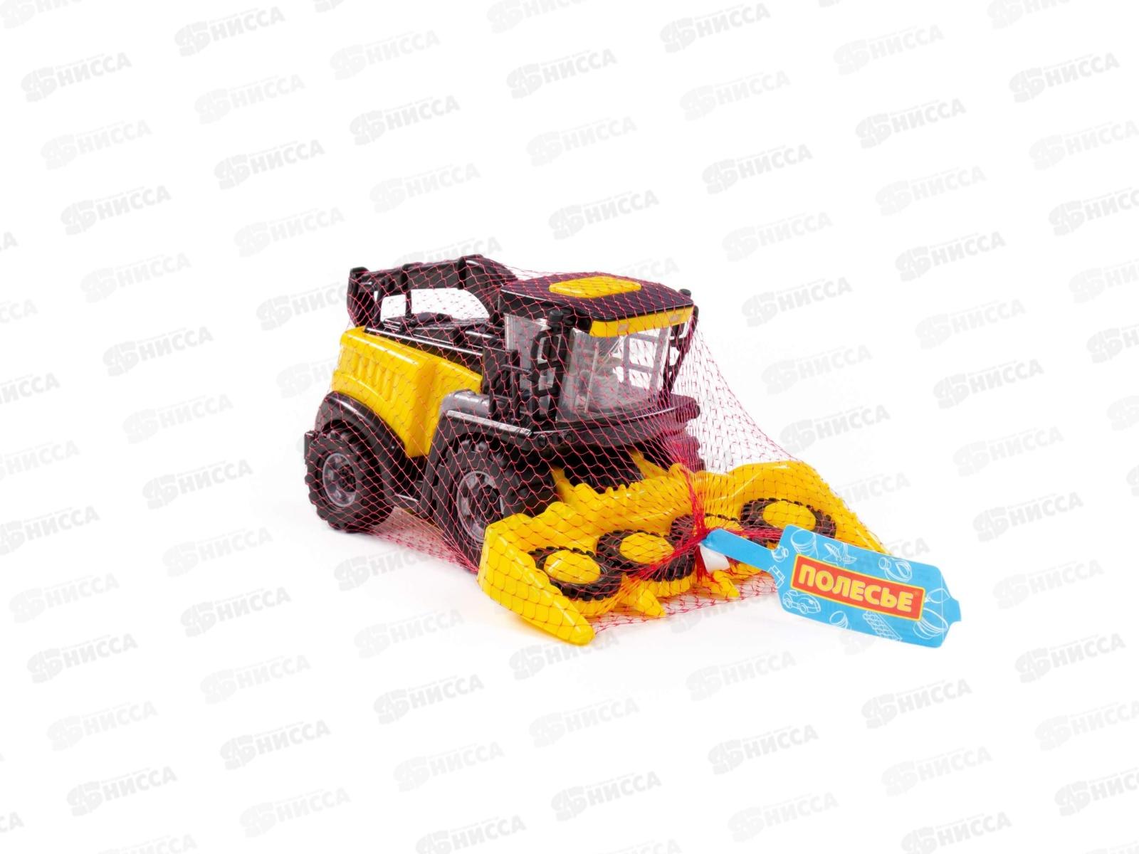 Комбайн &quotПолесье&quot №2 инерционный (жёлтый) 92229 в сеточке  *12