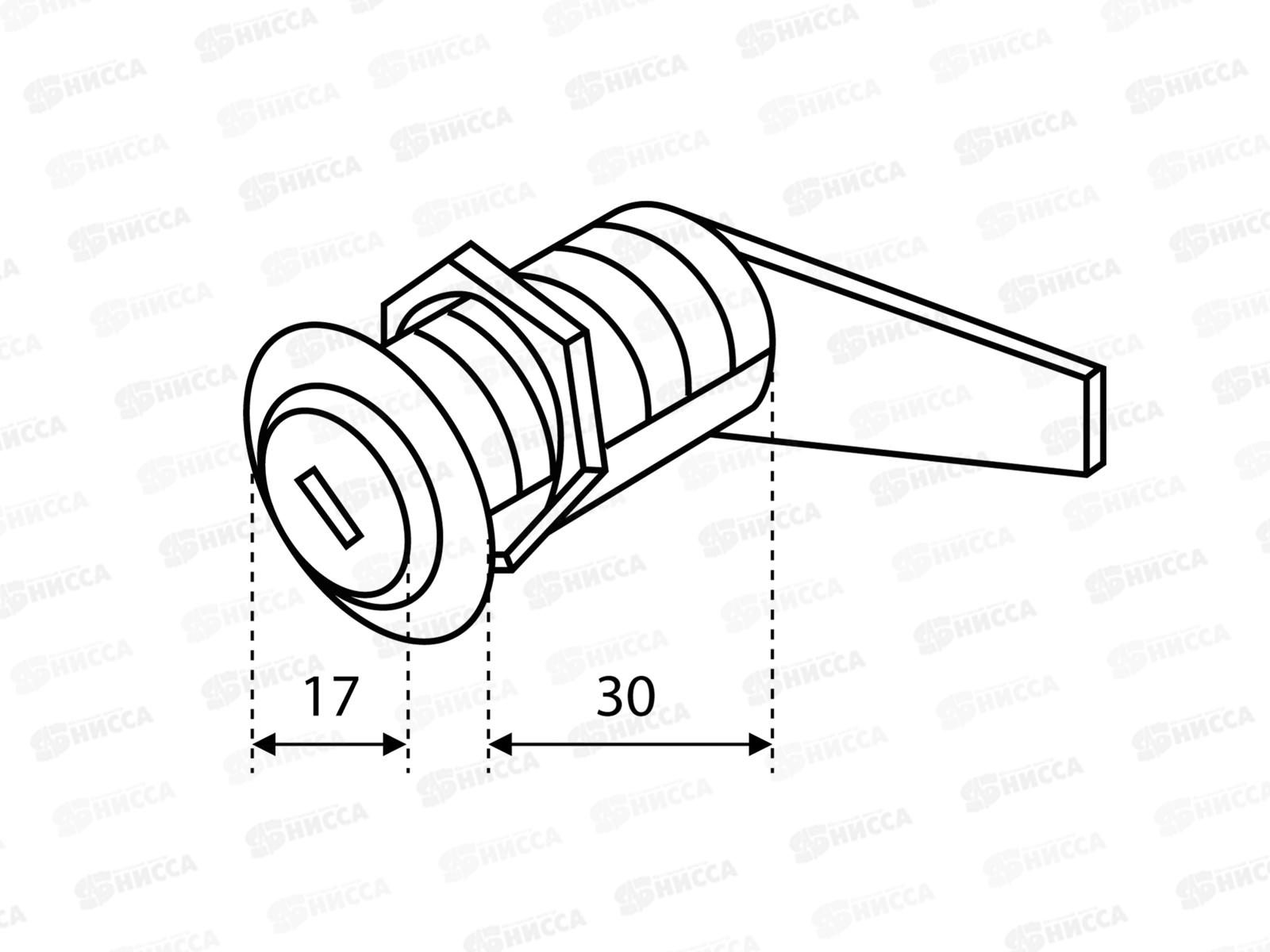 Замок почтовый Стандарт ЗП30мм в сборе 505