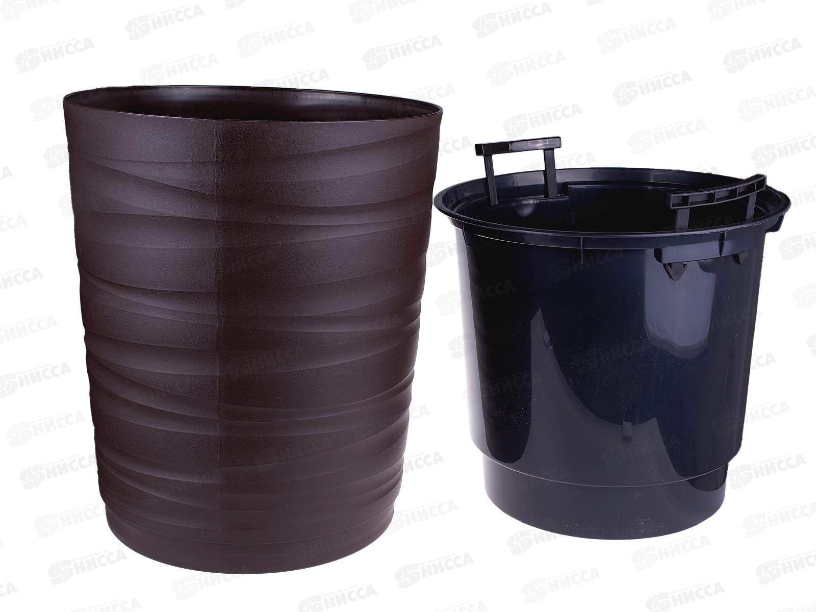Кашпо &quotМодерн Медиум&quot 15л Темно-коричневый КШ-9533 *6