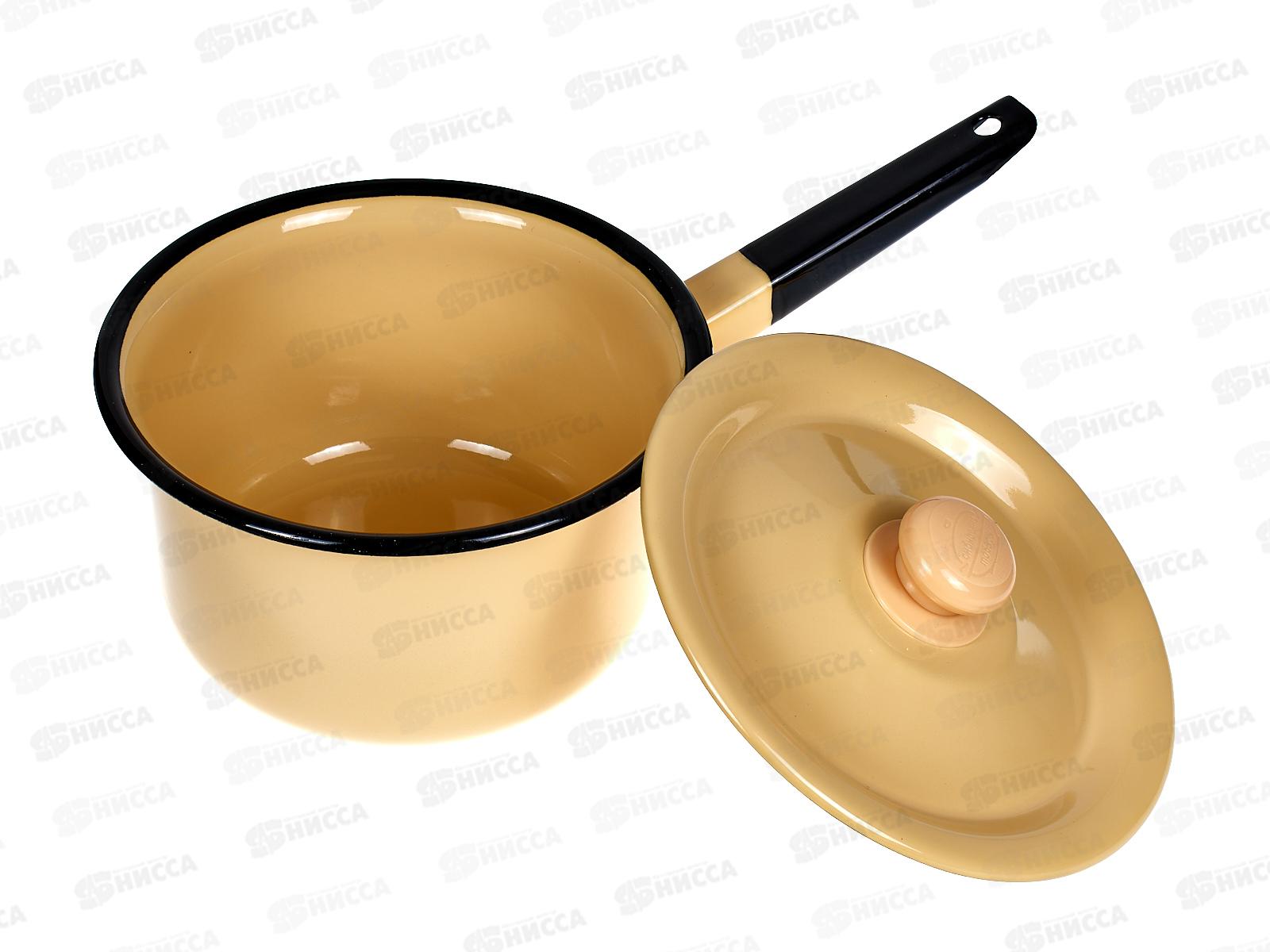 Ковш 2л с крышкой палевый, пластмассовая кнопка С42111.3П