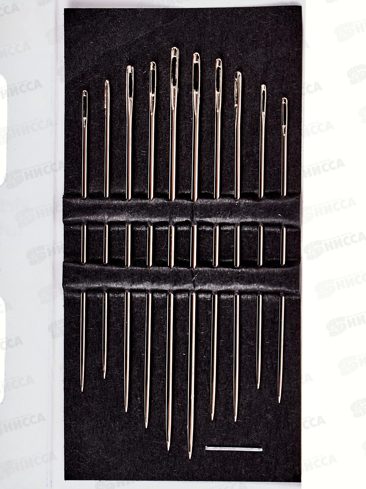 Иглы для шитья ручные &quotGamma&quot N-219 для штопки №1-5 10шт в конверте *10