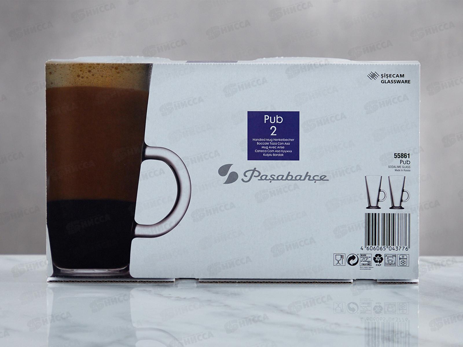 Набор кружек Паб 2шт  263мл из закаленного стекла 55861BT *6