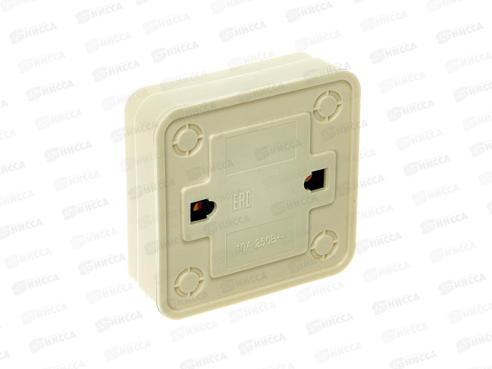 Выключатель Прогресс FITоткрытой установки 1клавиша без подсветки бежевый