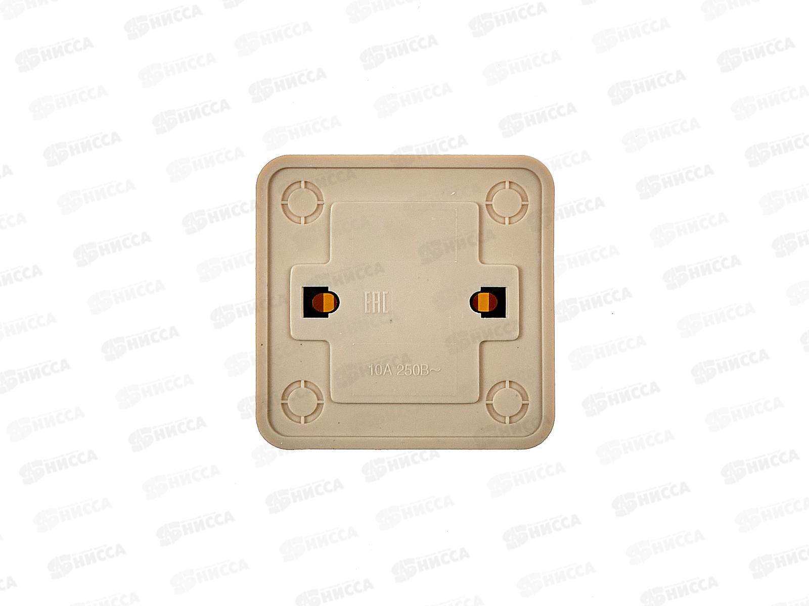 Выключатель Прогресс FITоткрытой установки 2клавиши без подсветки бежевый 10/200