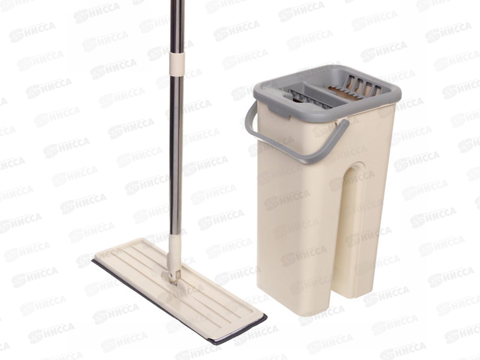 Набор для уборки &quotСелфи&quot ведро с отжимом, швабра, 2 насадки 923-151