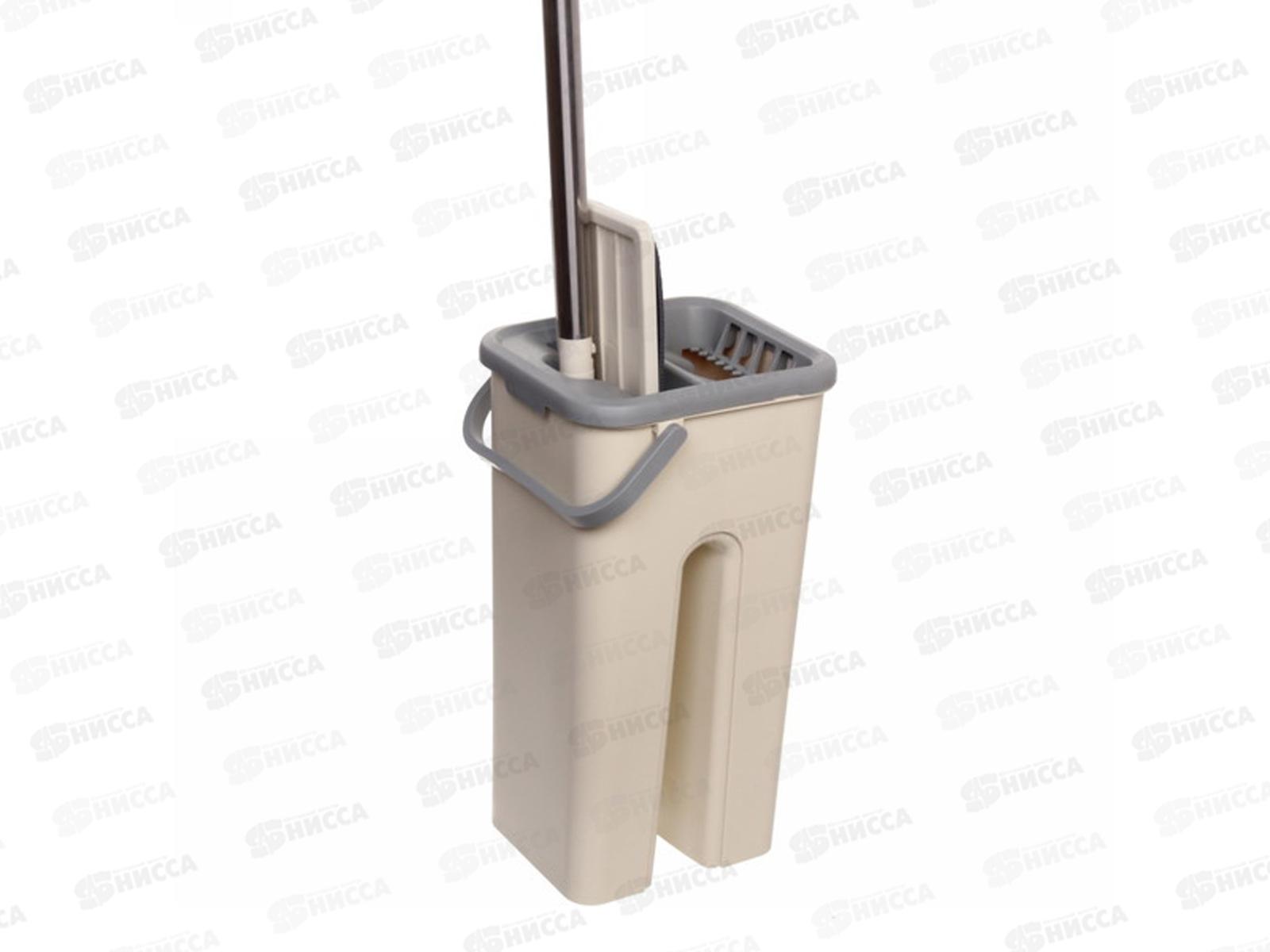 Набор для уборки &quotСелфи&quot ведро с отжимом, швабра, 2 насадки 923-151