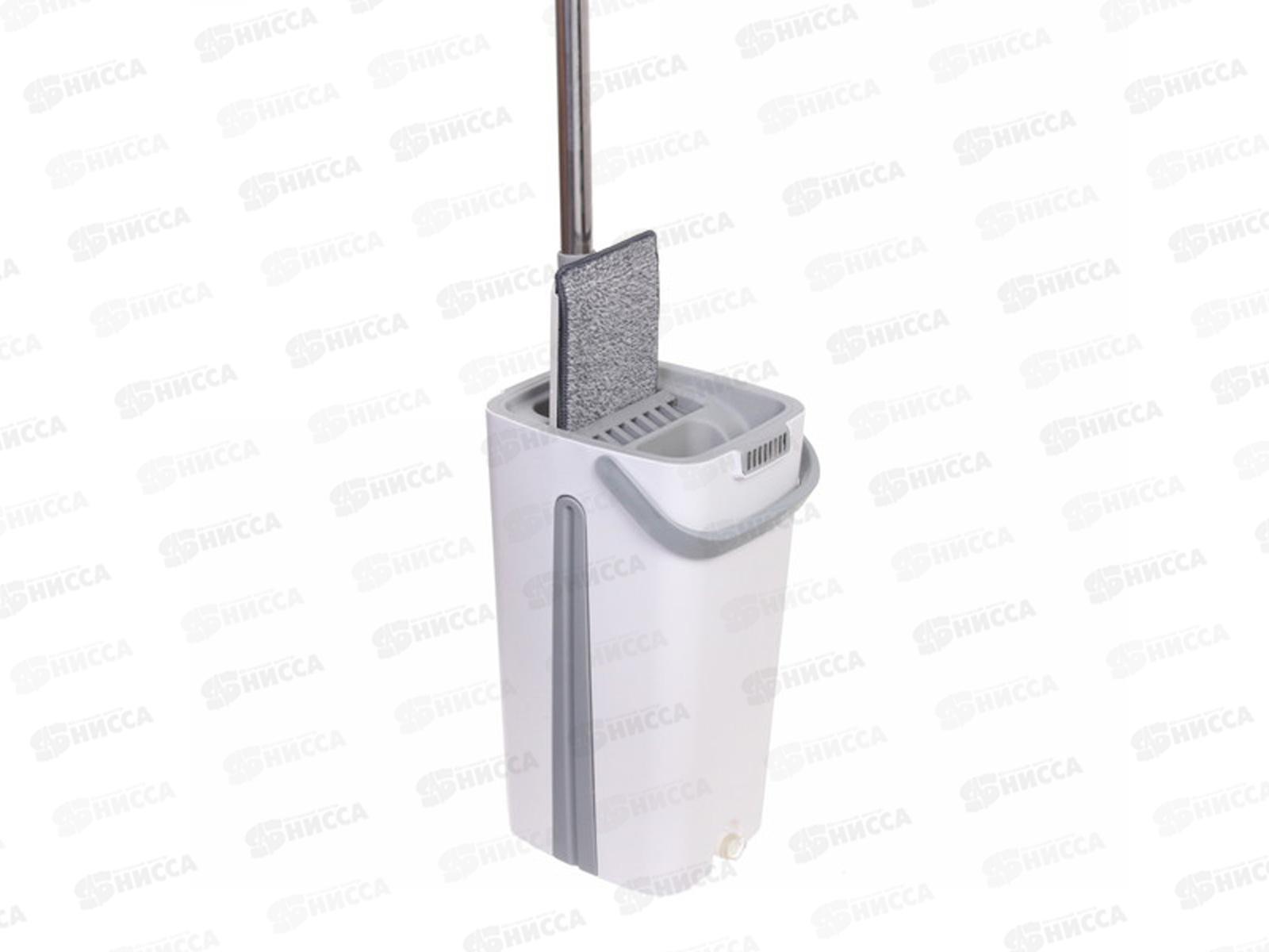 Набор для уборки &quotСелфи&quot ведро с отжимом, швабра, 2 насадки 923-156