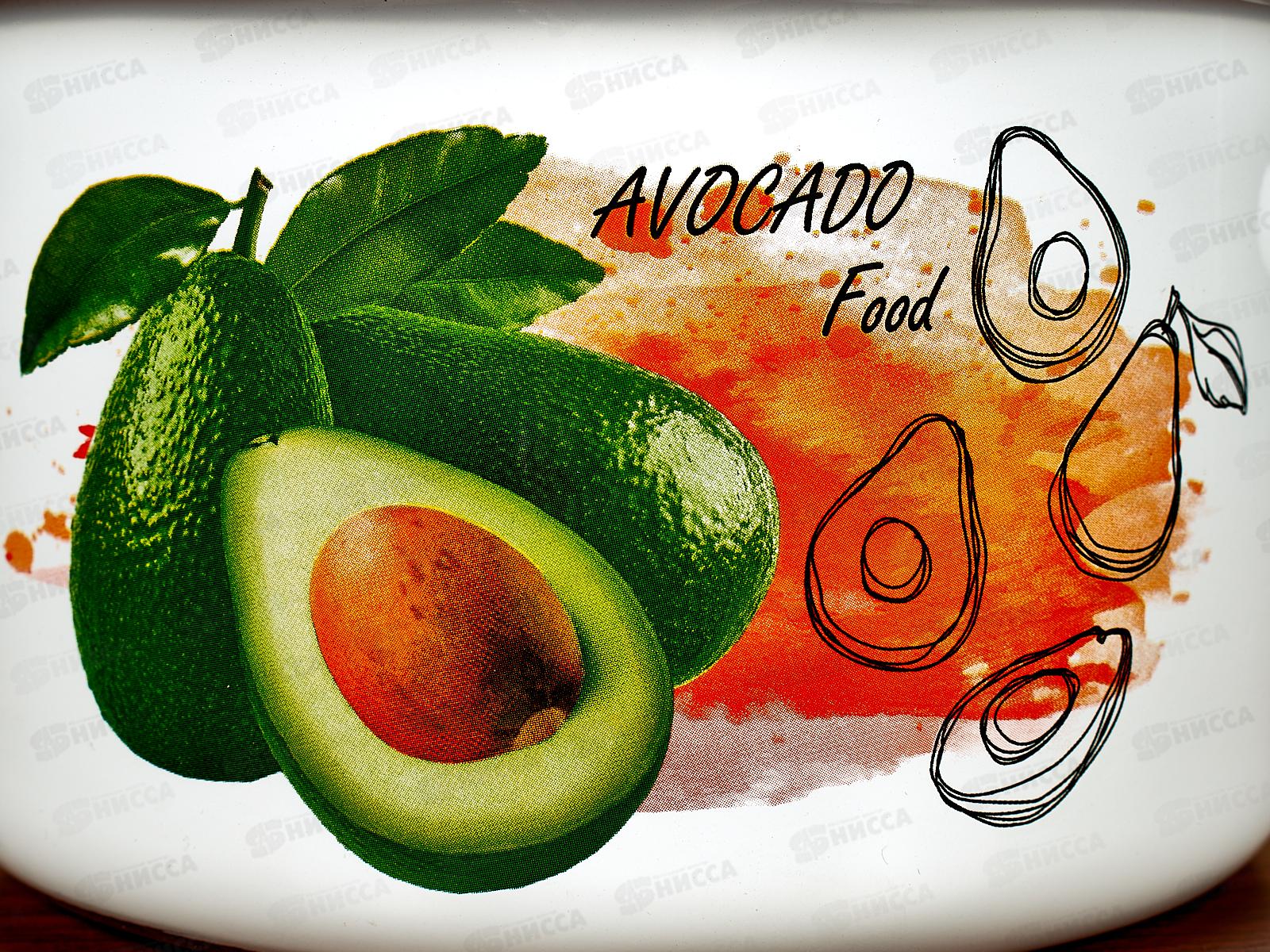 Кастрюля 3,0л эмалированная с рисунком 01-Б1612/4 Авокадо *4