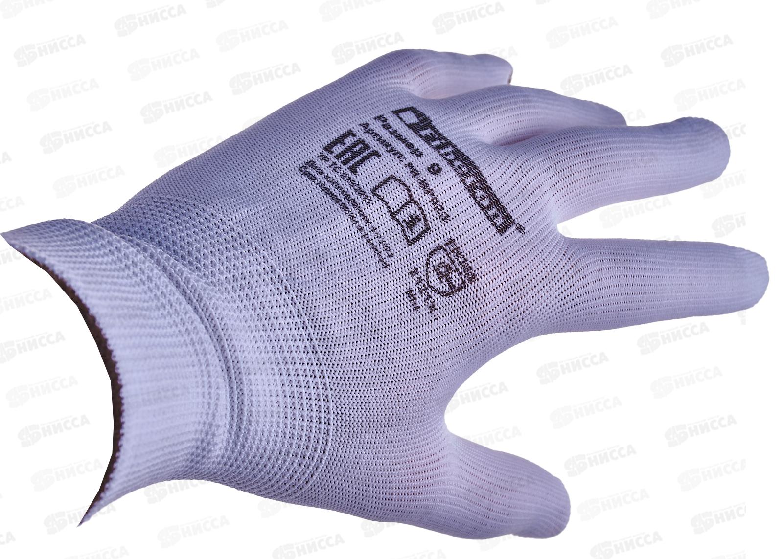 Перчатки PR-BP023 Для сборочных работ полиэстер р.9(L) белые  *10/300