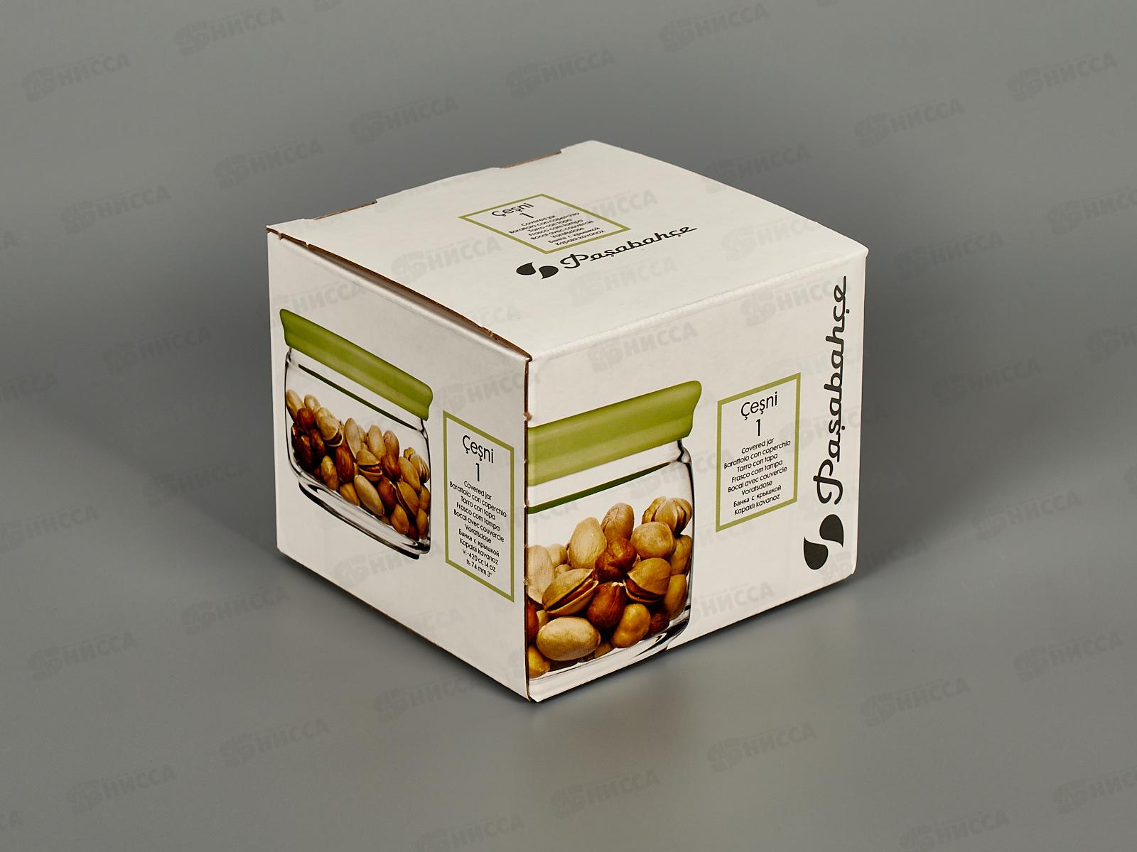 Банка CESNI с зеленой крышкой 420мл 43002B