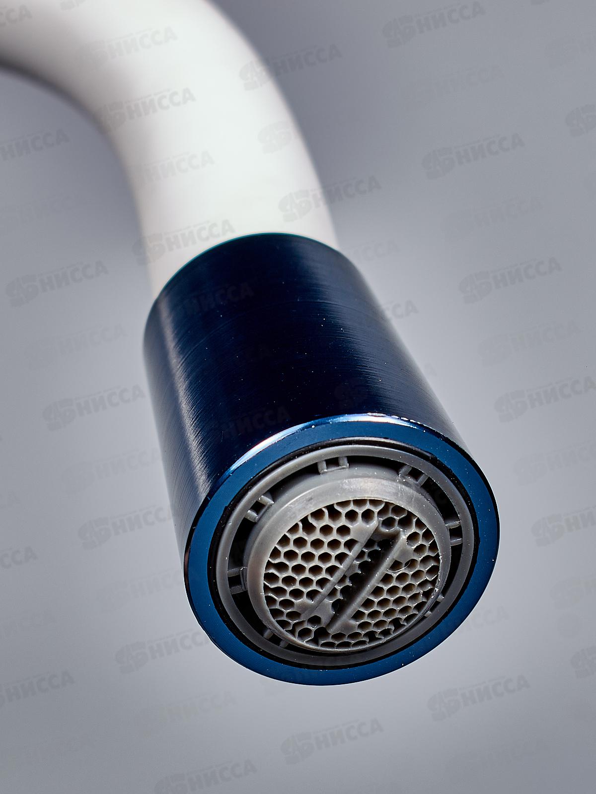 Смеситель для раковины алюминий с гайкой, белый, E4223-7