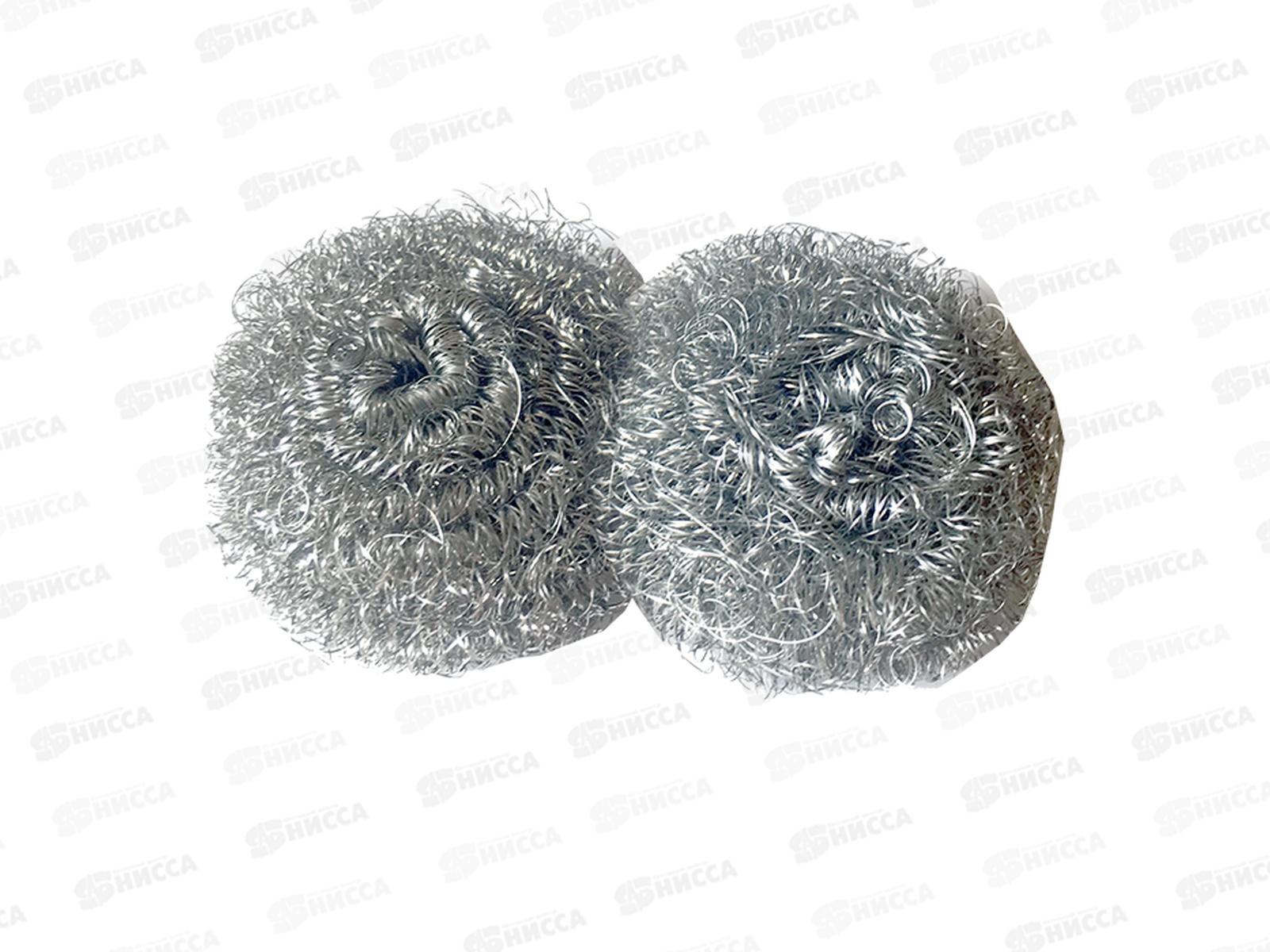 Мочалка для посуды металлическая &quotМамонтенок&quot спираль 2шт 6795 *100 МП