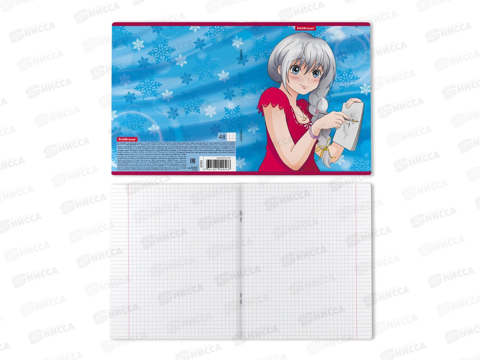 Тетрадь 48листов клетка  ПОЛИ Manga Girls 52958