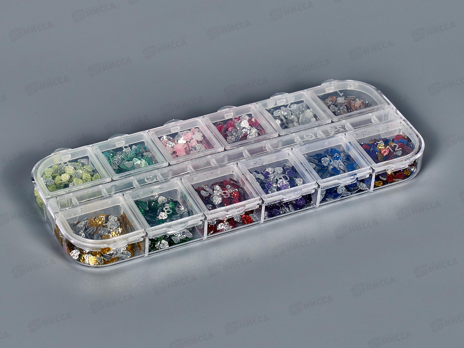 Набор конфетти декоративный 12цв. М-10037*12